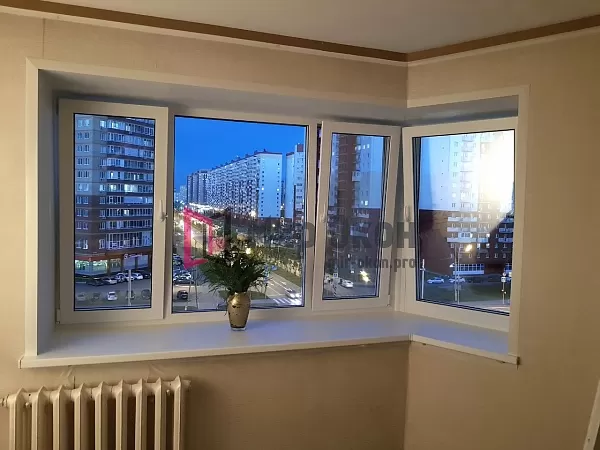 Эркерное окно РЕХАУ Intelio 80 с отделкой "под ключ" Эркерное окно РЕХАУ Intelio 80 с отделкой "под ключ"